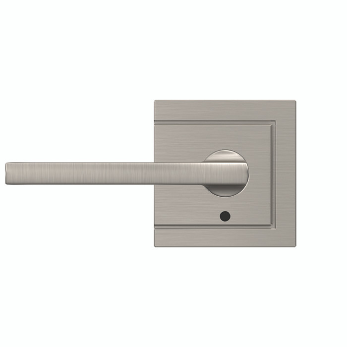 Schlage Residential Fc21 Custom Combined Passage-Privacy Lever Set And, Latitude, Upland Decorative Trim, Satin Nickel