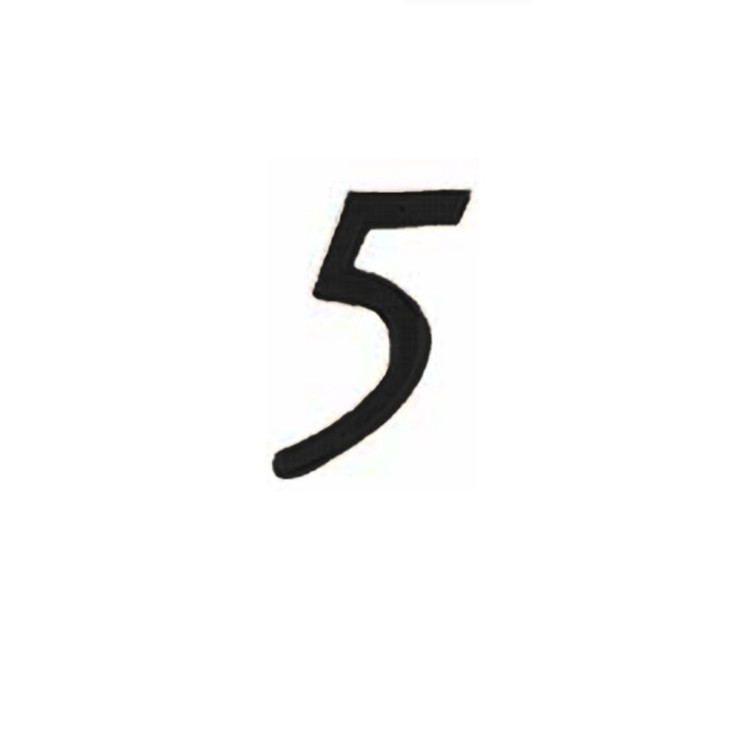 Philadelphia Hardware Group Mhn-04 Metal 4" House Number-0, Black