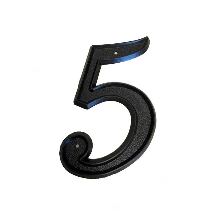 Philadelphia Hardware Group Phn-06 Plastic 6" House Number-5, Black