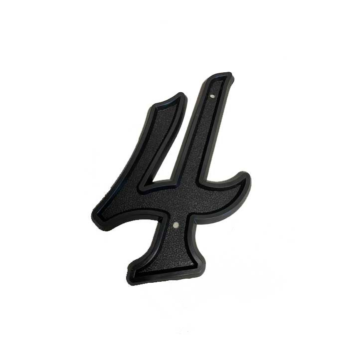 Philadelphia Hardware Group Phn-06 Plastic 6" House Number-4, Black