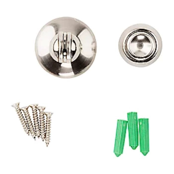 National Hardware Magnetic Rigid Door Stop, Holding, 3" Projection From Wall, Visual Pack, Catalog #V244, Satin Nickel