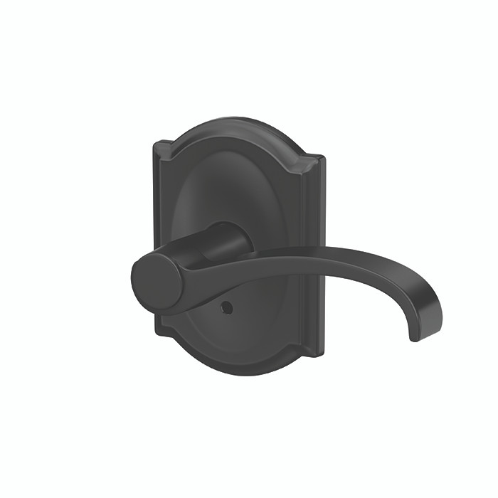 Schlage Residential Fc172 Custom Non-Turning Lever Set Double Dummy (Pair), Whitney, Camelot Decorative Trim, Matte Black