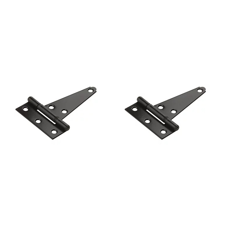 National Hardware Extra Heavy T-Hinge, 4", Safe Working Load 23 Lbs. Each, 2 Piece Visual Pack, Catalog #V286, Black
