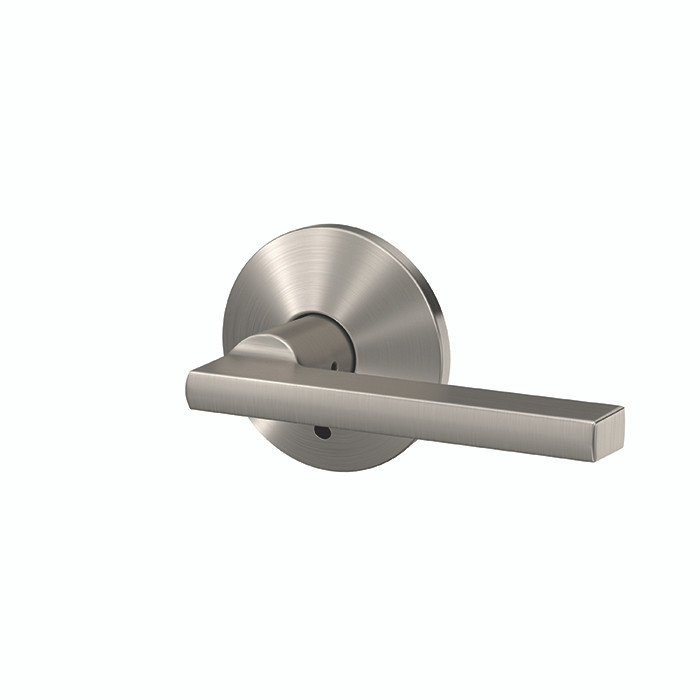 Schlage Residential Fc21 Custom Combined Passage-Privacy Lever Set And, Latitude, Kinsler Decorative Trim, Satin Nickel