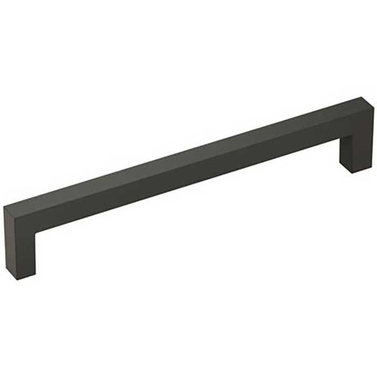 Amerock Monument Cabinet Pull 6-11/16" Length 160Mm Ctc, Flat Black