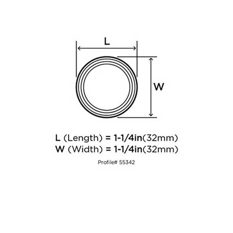Amerock Revitalize Cabinet Knob 1-1/4" (32 Mm) Diameter, Satin Nickel