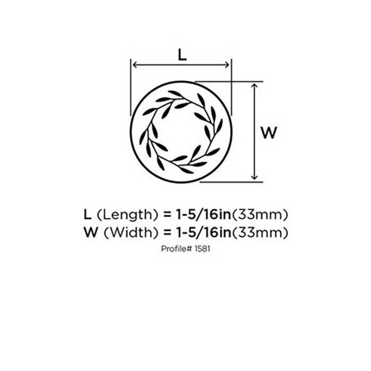 Amerock Natures Splendor Cabinet Knob 1-5/16" (33 Mm) Diameter In, Oil Rubbed Bronze