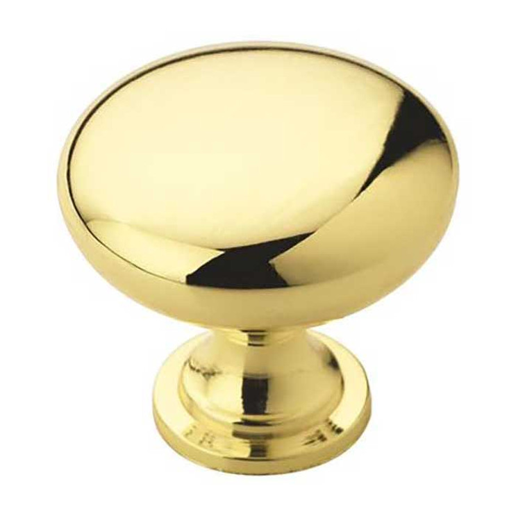 Amerock Edona Cabinet Knob 1-1/4" (32 Mm) Diameter, Polished Brass