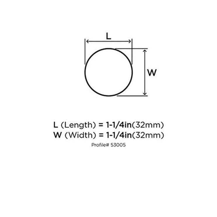 Amerock Edona Cabinet Knob 1-1/4" (32 Mm) Diameter, Flat Black