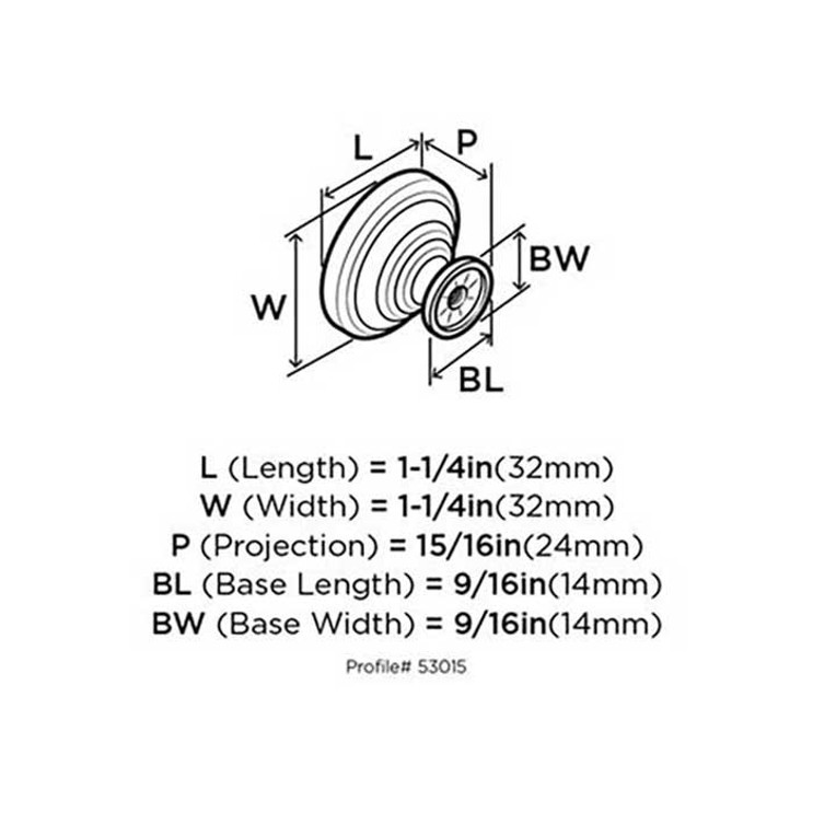Amerock Allison Cabinet Knob 1-1/4" (32 Mm) Diameter, Satin Nickel