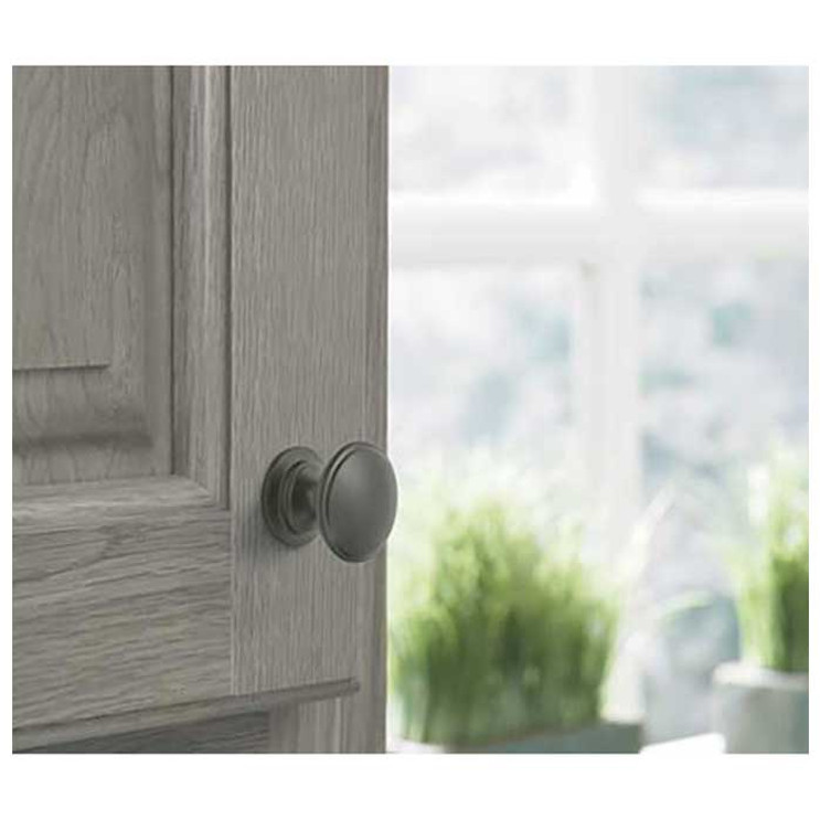 Amerock Ravino Cabinet Knob 1-1/4" (32 Mm) Diameter, Flat Black