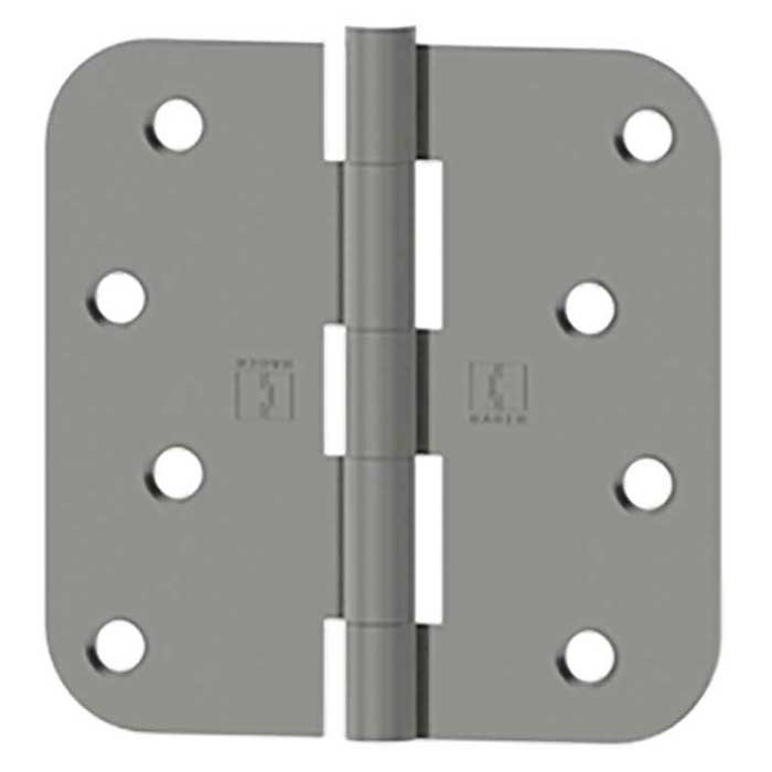 Hager Full Mortise Residential Hinge 5/8" Radius Corner Plain Bearing 4" X 4", Satin Stainless Steel