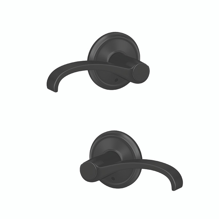 Schlage Residential Fc172 Custom Non-Turning Lever Set Double Dummy (Pair), Whitney, Alden Decorative Trim, Matte Black