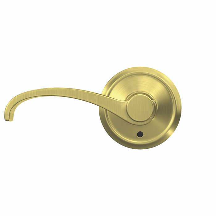Schlage Residential Fc172 Custom Non-Turning Lever Set Double Dummy (Pair), Whitney, Alden Decorative Trim, Satin Brass