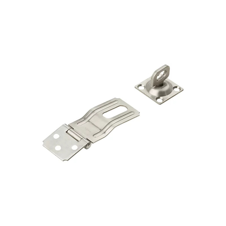 National Hardware Safety Hasp, 3-1/4", Steel, Visual Pack, Catalog #V39, Satin Stainless