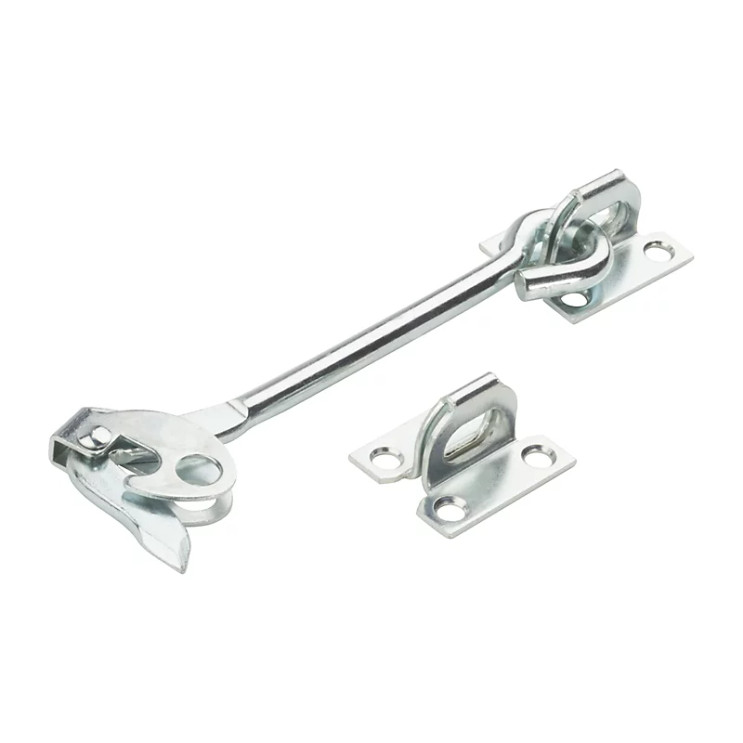 National Hardware Safety Gate Hook, 6", Lock Closes Automatically, Visual Pack, Catalog #V2120, Zinc Plated
