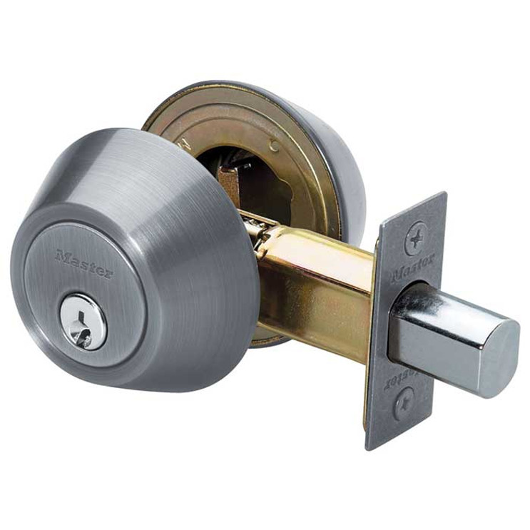 Master Lock DS07 Double Cylinder Deadbolt Grade 3, KW1 Keyway, Keyed Alike in Groups of 4, Satin Nickel