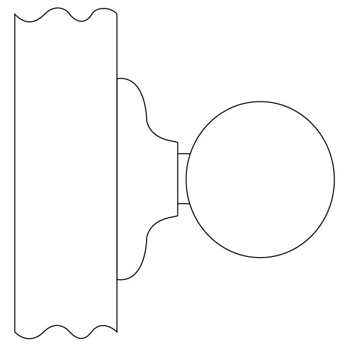 Kwikset Hancock Half Dummy Knob, Satin Nickel