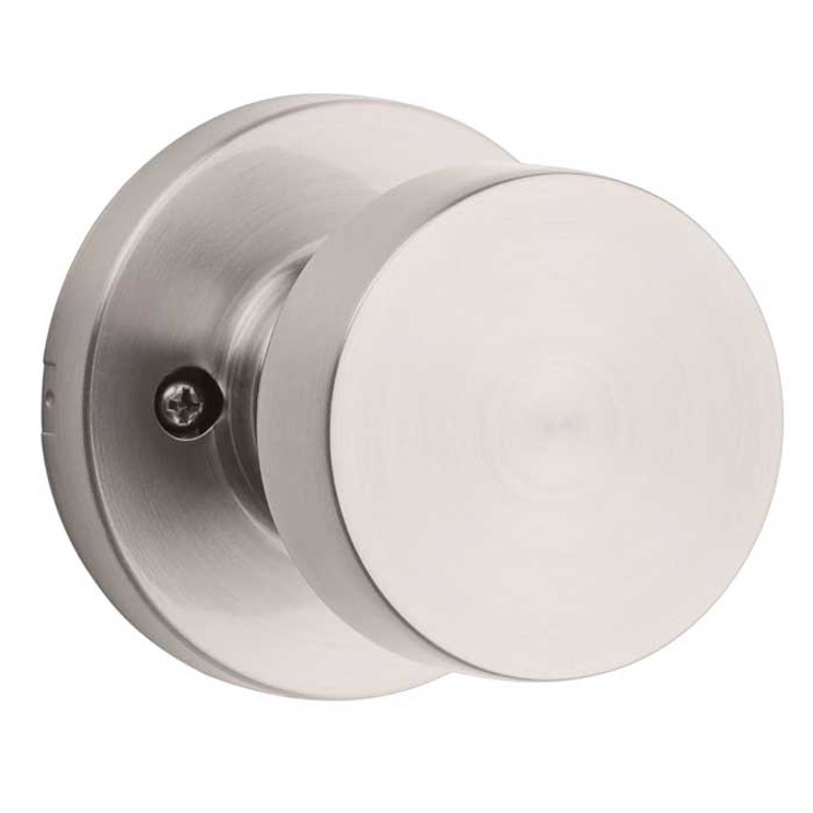 Kwikset Pismo Half Dummy Knob With Round Rose, Satin Nickel