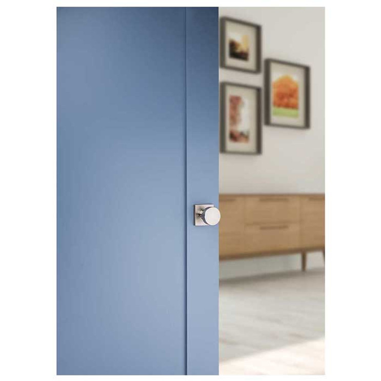Kwikset Pismo Half Dummy Knob With Square Rose, Satin Nickel
