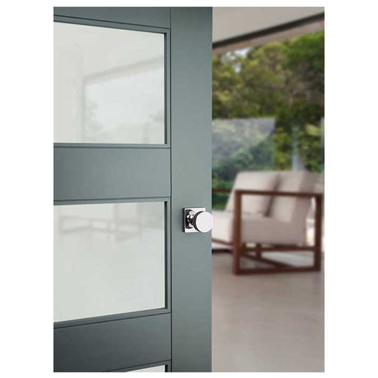 Kwikset Pismo Half Dummy Knob With Square Rose, Bright Polished Chrome