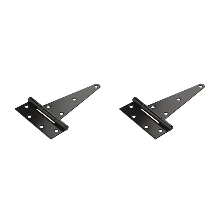 National Hardware Extra Heavy T-Hinge, 8", Safe Working Load 60 Lbs. Each, 2 Piece Visual Pack, Catalog #V286, Black