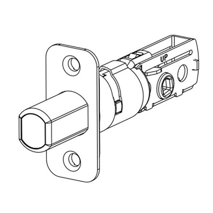 Kwikset Adjustable Deadbolt Latch 158/780/816/980 Rcal, Round Corner, 2-3/8" Or 2-3/4" Backset, Matte Black
