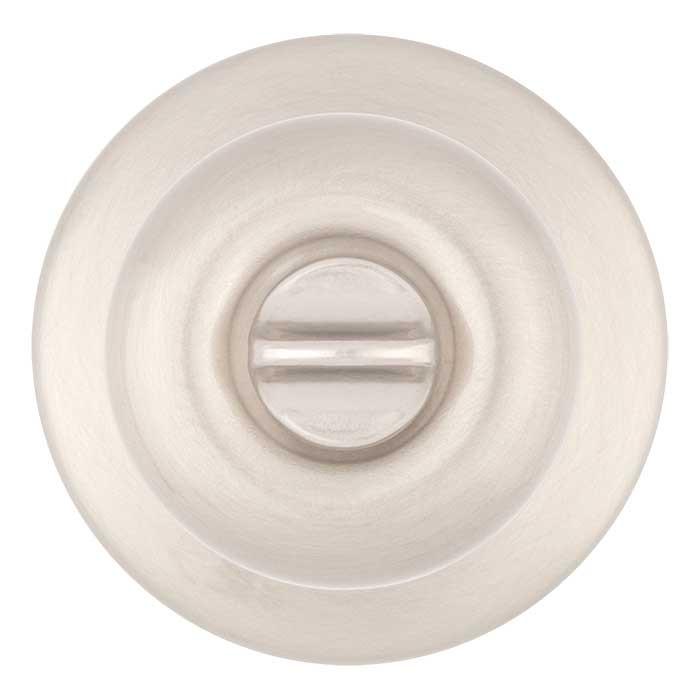 Kwikset Tylo Privacy Knob With 6-Way Adjustable Latch And Round Corner Strike, Satin Nickel