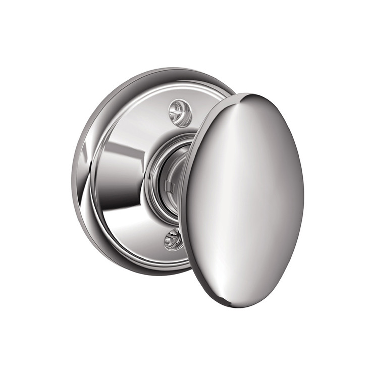 Schlage Residential F170 Siena Knob Single Dummy Trim Function, Bright Polished Chrome