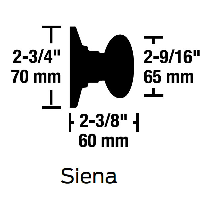 Schlage Residential F170 Siena Knob Single Dummy Trim Function, Bright Polished Chrome