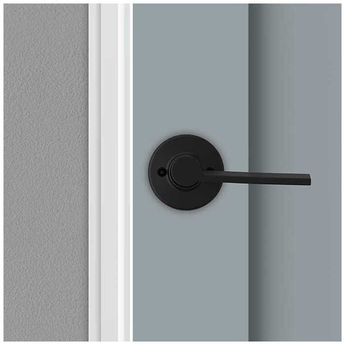 Kwikset Ladera Half Dummy Lever With Round Rose, Left Hand, Matte Black