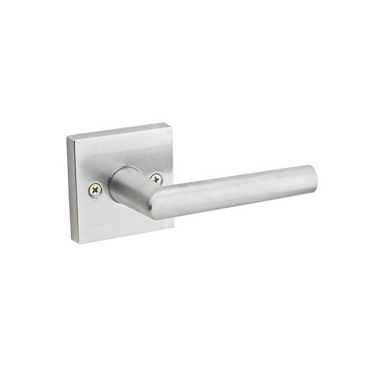 Kwikset Milan Half Dummy Lever With Square Rose, Satin Chrome