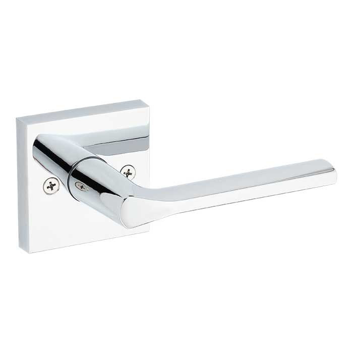 Kwikset Lisbon Half Dummy Lever With Square Rose, Bright Polished Chrome