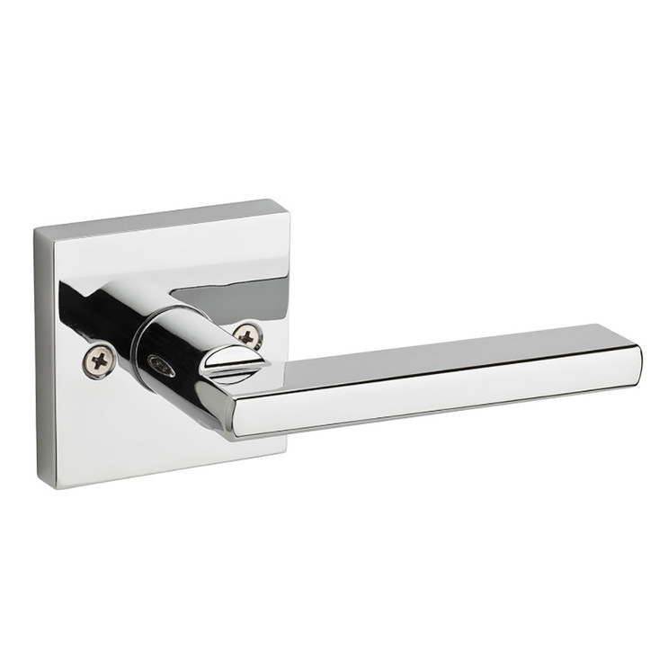 Kwikset Halifax Half Dummy Lever With Square Rose, Bright Polished Chrome