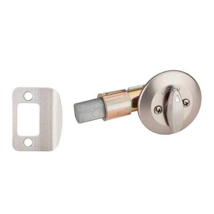 Kwikset 663-Sqt One-Sided Deadbolt Square, 3 Hour Ul Fire-Rated, 2-3/8" Backset Round Corner Latch, 85063 Round Corner And 85303 Full Lip Round Corner Strikes, Matte Black