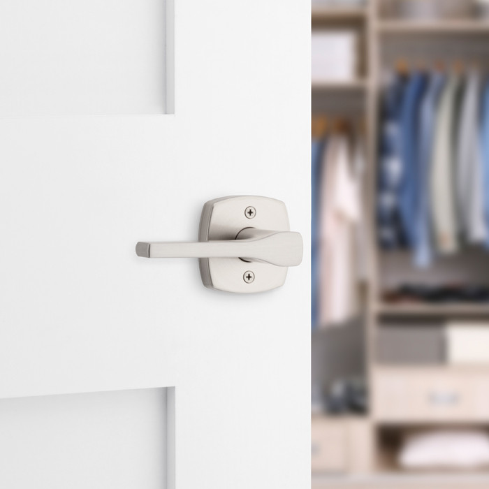Kwikset Tripoli Half Dummy Lever, Satin Nickel