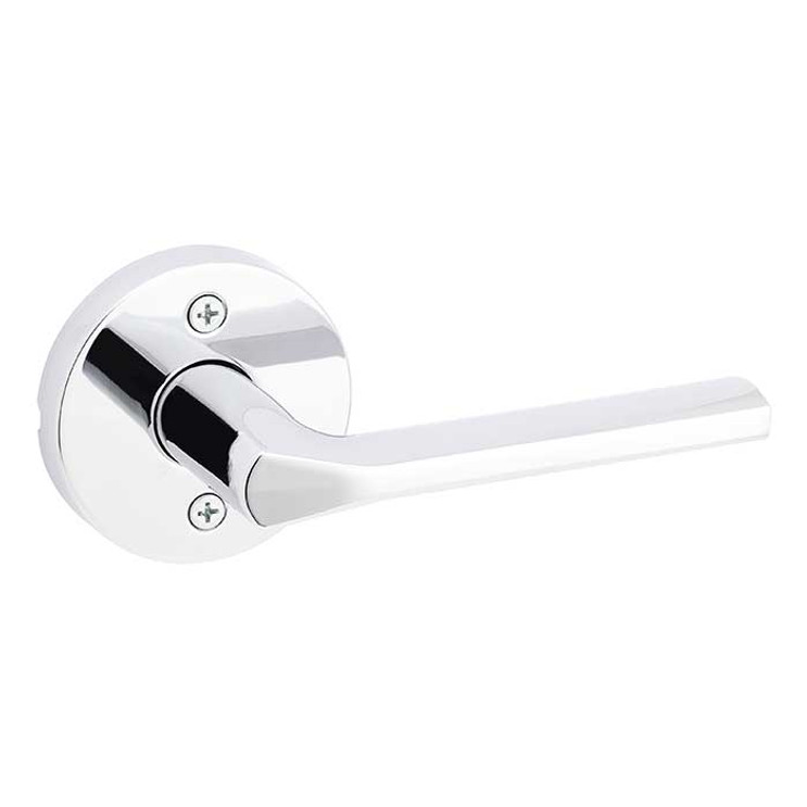 Kwikset Lisbon Half Dummy Lever With Round Rose, Bright Polished Chrome