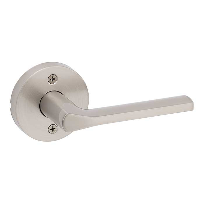 Kwikset Lisbon Half Dummy Lever With Round Rose, Satin Nickel