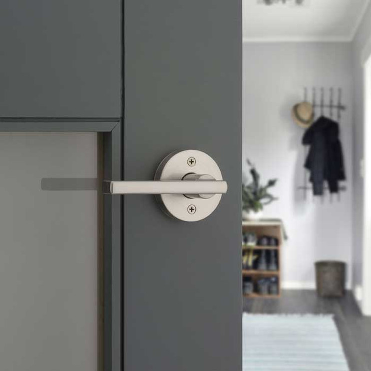 Kwikset Halifax Half Dummy Lever With Round Rose, Satin Nickel