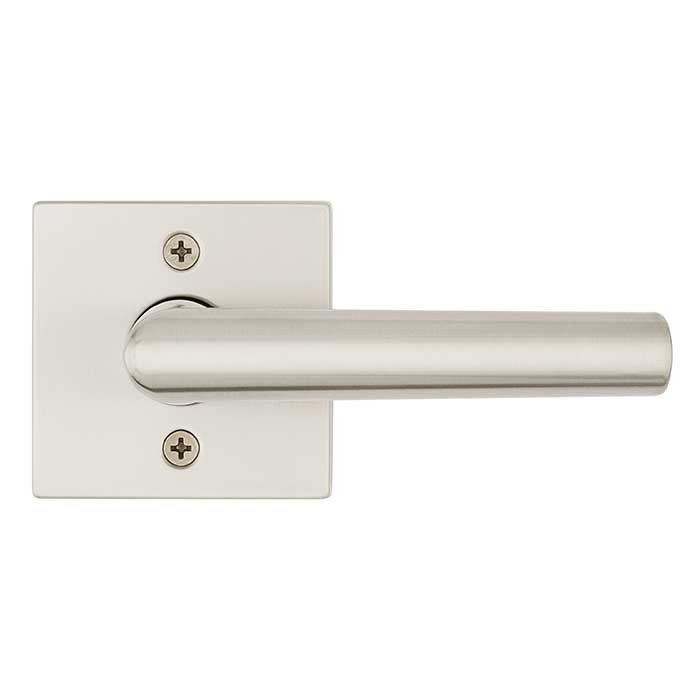 Kwikset Milan Half Dummy Lever With Square Rose, Satin Nickel