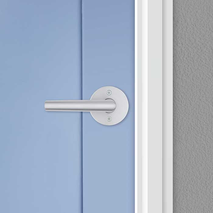 Kwikset Milan Half Dummy Lever With Round Rose, Satin Chrome