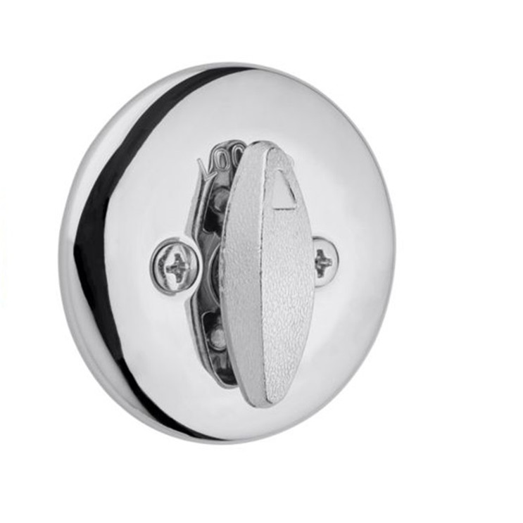 Kwikset 663 One-Sided Deadbolt With Ul Fire-Rated 2-3/8" Backset Round Corner Latch, 8563 Round Corner And 85303 Full Lip Round Corner Strikes, Bright Polished Chrome