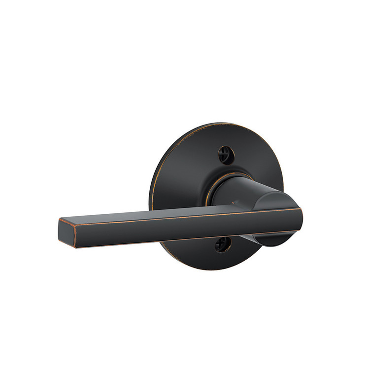 Schlage Residential F170 Latitude Lever Single Dummy Trim Function, Aged Bronze
