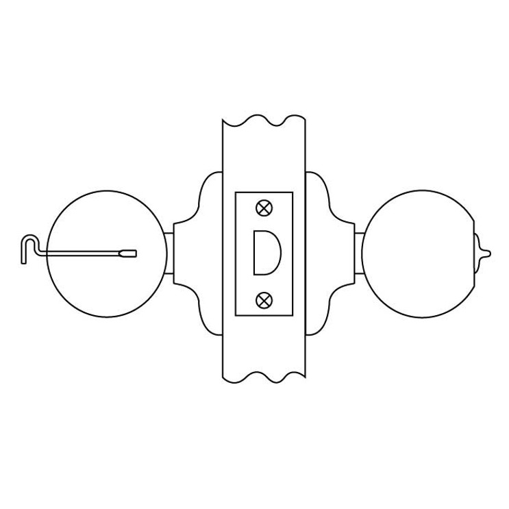 Kwikset Polo Privacy Knob With 6-Way Adjustable Latch And Round Corner Strike, Satin Nickel