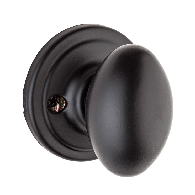 Kwikset Laurel Half Dummy Knob, Matte Black