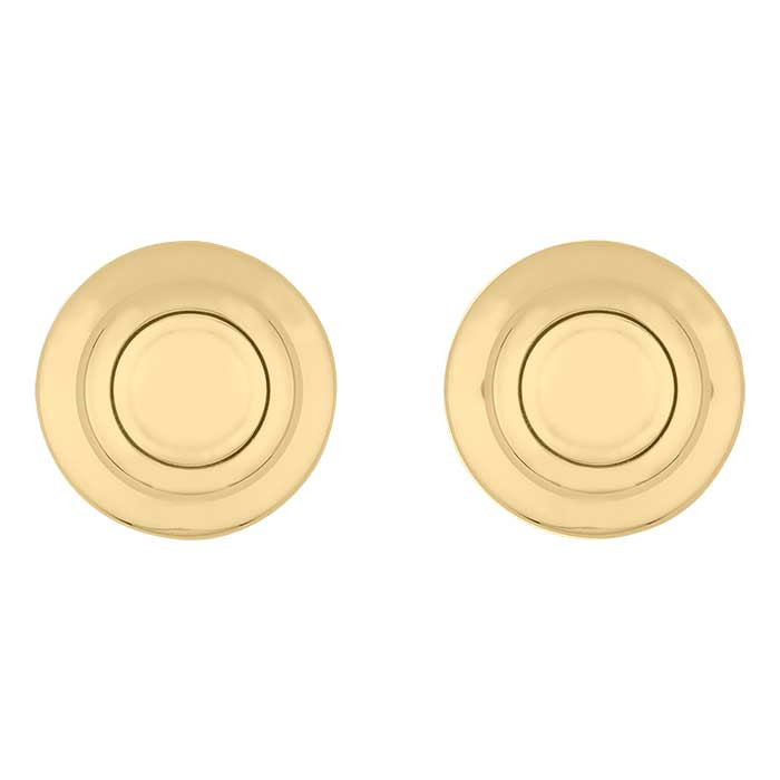 Kwikset Tylo Passage Knob With 6-Way Adjustable Latch And Round Corner Strike, Bright Polished Brass