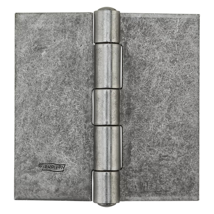 National Hardware Door Hinge, 4", 5 Knuckle, Weldable Surface Mount, Safe Working Load 70 Lbs., Plain, Bulk Pack, Catalog #560Bc, Steel