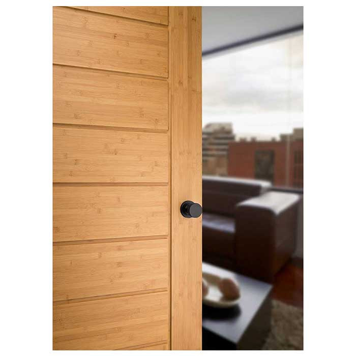 Kwikset Pismo Half Dummy Knob With Round Rose, Matte Black