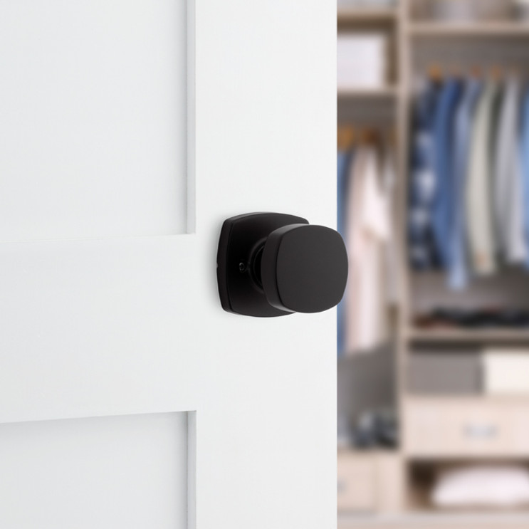 Kwikset Arroyo Half Dummy Knob, Matte Black