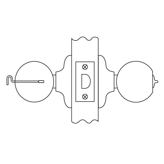Kwikset Phoenix Privacy Knob With 6-Way Adjustable Latch And Round Corner Strike, Satin Nickel